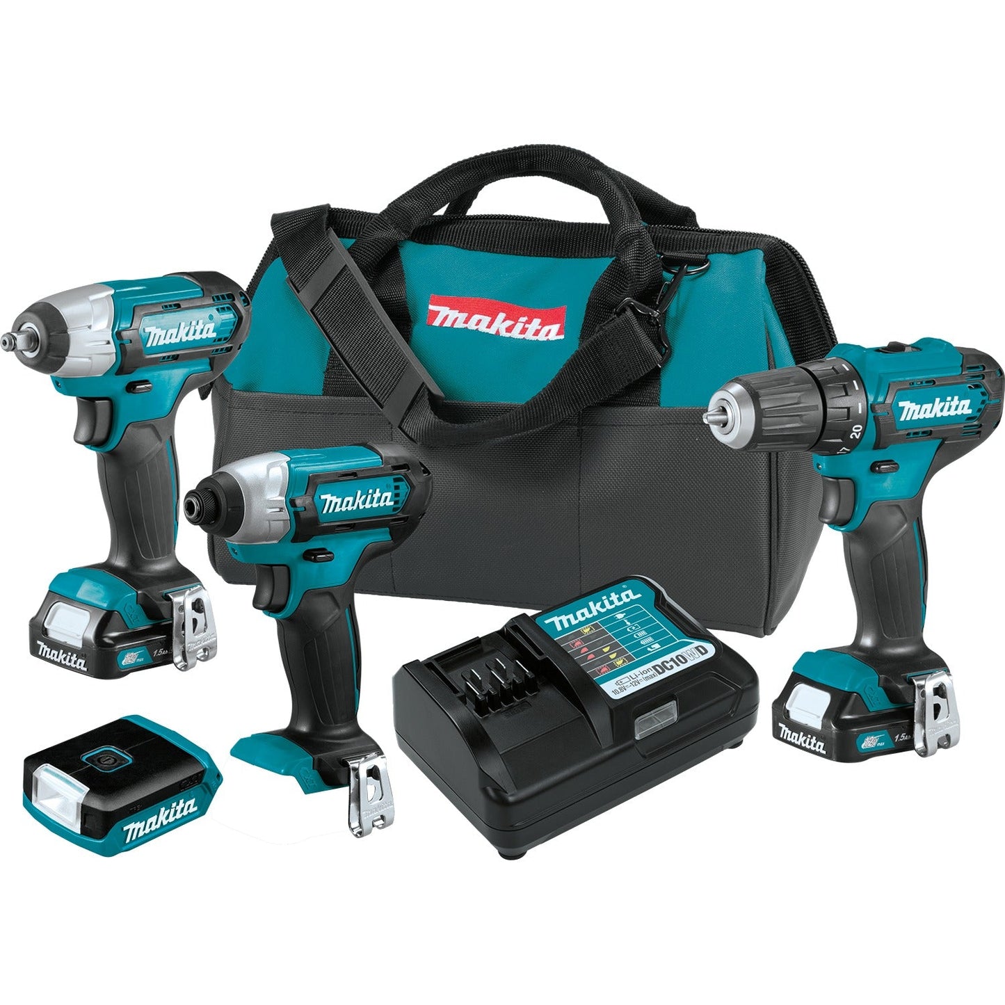 Makita CT411 12V max CXT® Lithium‘Ion Cordless 4‘Pc. Combo Kit (1.5Ah)