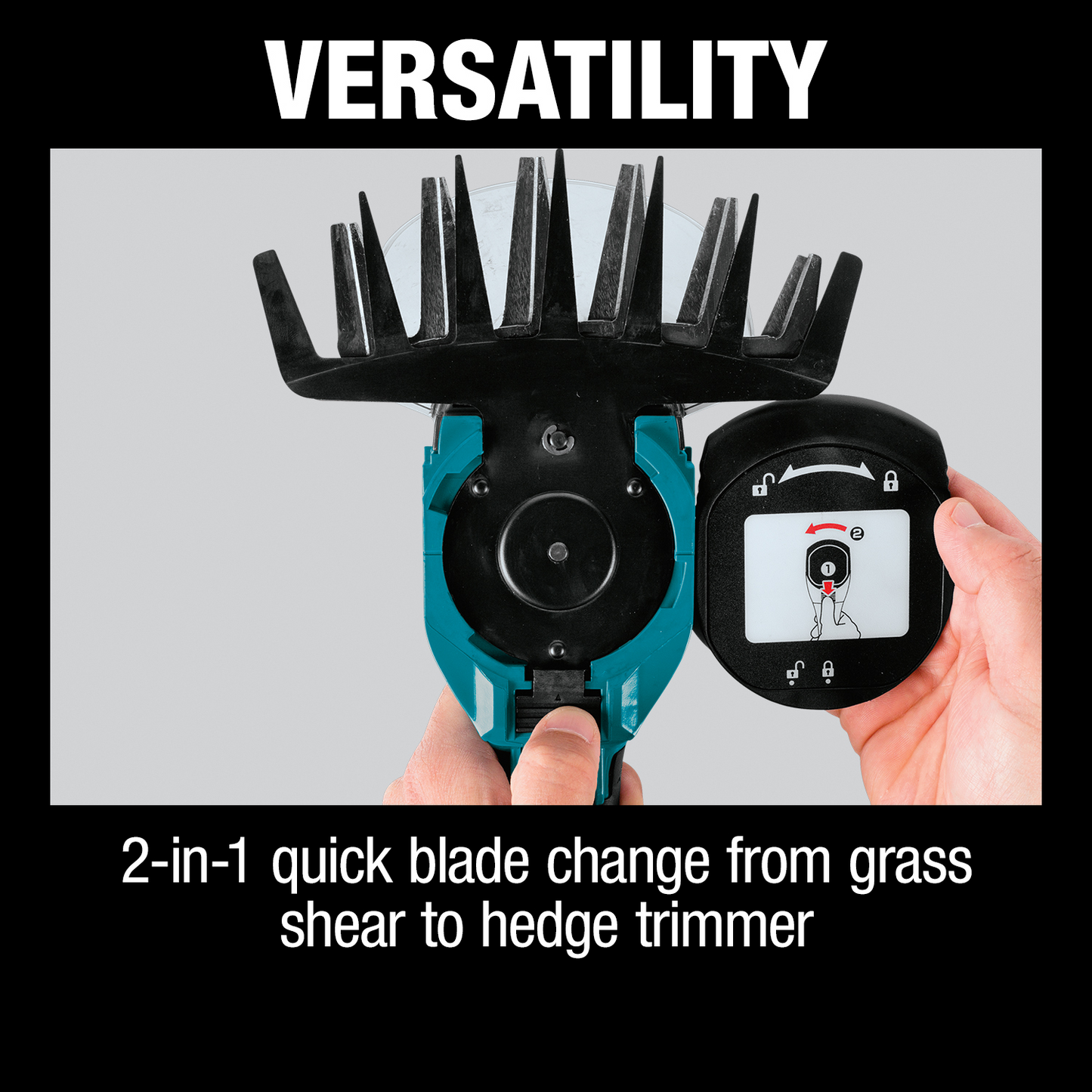 Makita XMU04ZX 18V LXT® Lithium‘Ion Cordless Grass Shear with Hedge Trimmer Blade, Tool Only