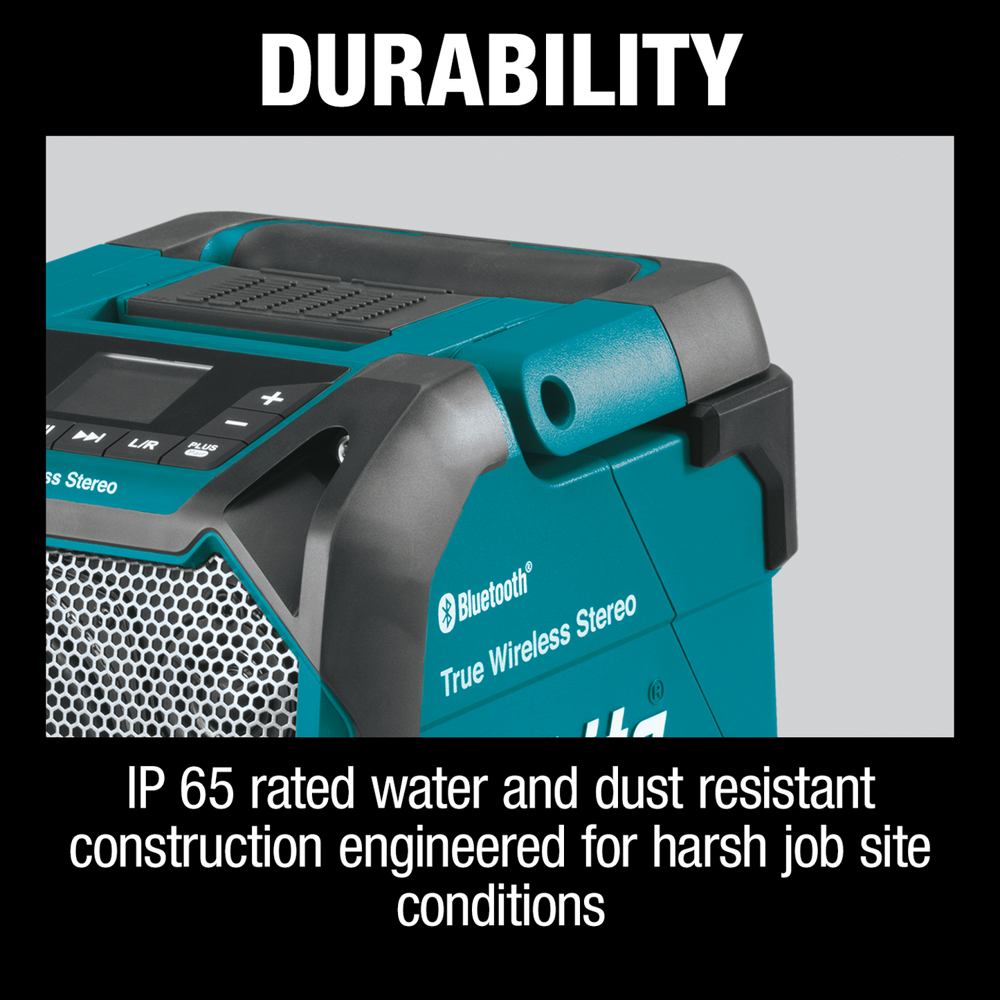 Makita XRM11 18V LXT® / 12V max CXT® Lithium‘Ion Cordless/Corded Bluetooth® Job Site Speaker, Tool Only