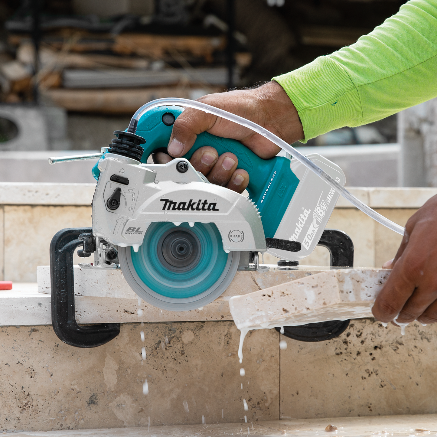 Makita XCC01Z 18V LXT® Lithium‘Ion Brushless Cordless 5" Wet/Dry Masonry Saw, AWS® Capable, Tool Only