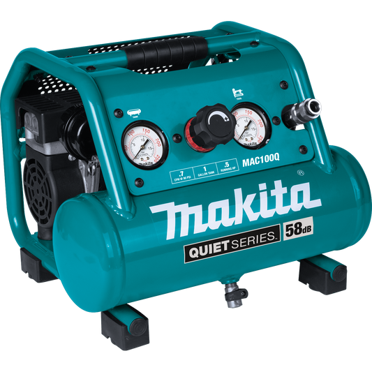 Makita MAC100Q Quiet Series 1/2 HP, 1 Gallon Compact, Oil‘Free, Electric Air Compressor