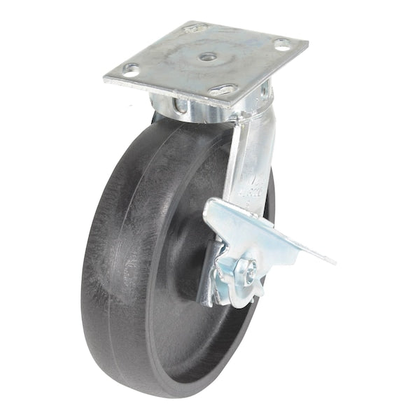 Vestil CST-HHD-8X2GFN-SWB Heavy Duty Glass Filled Nylon Swivel With Brake Caster 8 In. x 2 In. 2000 lb Black