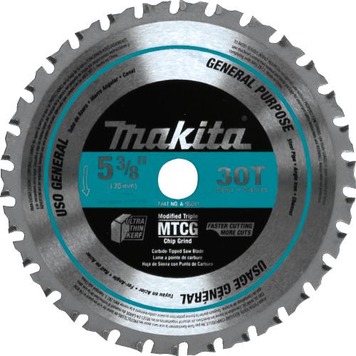 Makita A-95037 5‘3/8" 30T Carbide‘Tipped Saw Blade, Metal/General Purpose