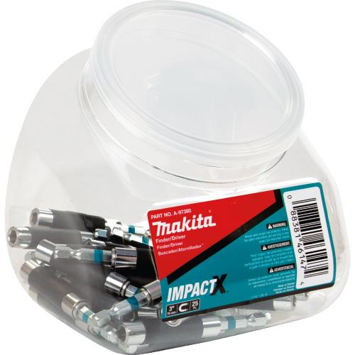 Makita A-97380 ImpactX, 3³ Finder/Driver,, 25/pk, Jar