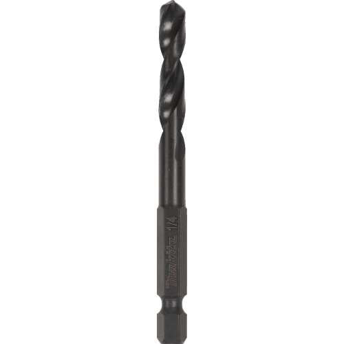 Makita A-97813 1/4" Black Oxide Drill Bit, 1/4" Hex Shank