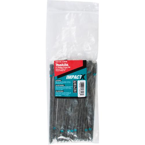 Makita A-99166 ImpactX, #1 Phillips 6³ Power Bit, 25/pk, Bulk