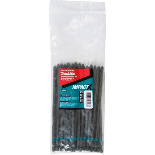 Makita A-99188 ImpactX, #3 Phillips 6³ Power Bit, 25/pk, Bulk