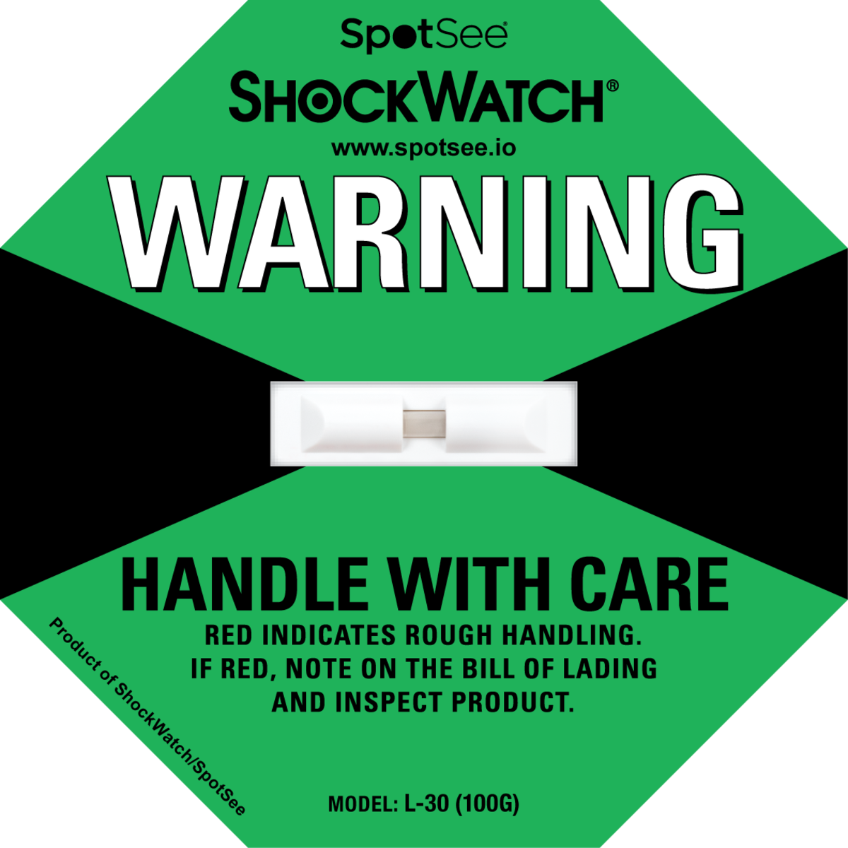 SpotSee 20300 L-35 ShockWatch Label 75G (Orange)