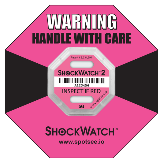 SpotSee 45000K ShockWatch 2 - 5G - Serialized, includes framing label