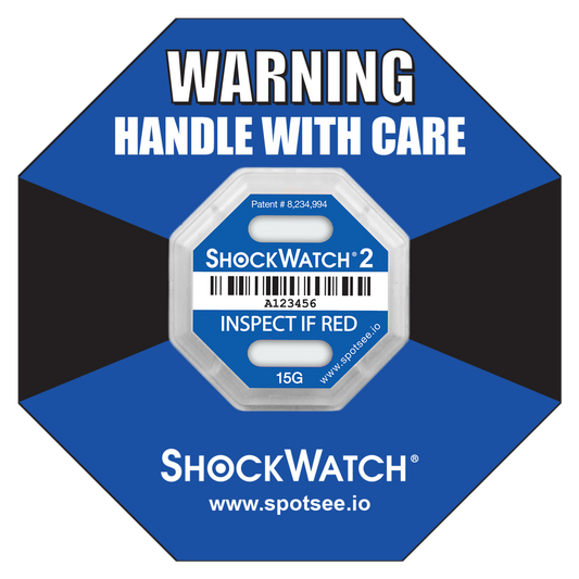 SpotSee 47000K ShockWatch 2 - 15G - Serialized, includes framing label