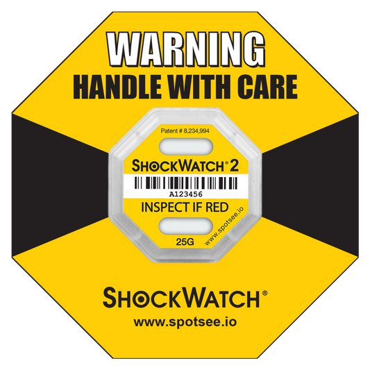 SpotSee 48000K ShockWatch 2 - 25G - Serialized, includes framing label