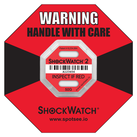 SpotSee 50000K ShockWatch 2 - 50G - Serialized, includes framing label