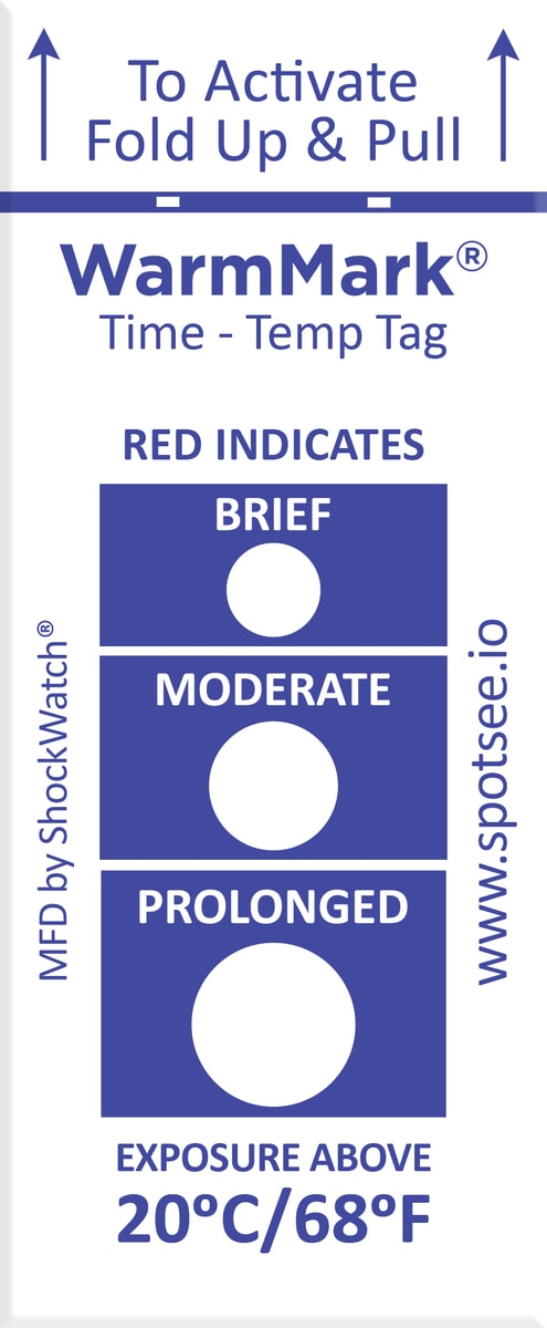 SpotSee WM 20/68 10PK WarmMark Short-Run 20C/68F (Pack of 10)