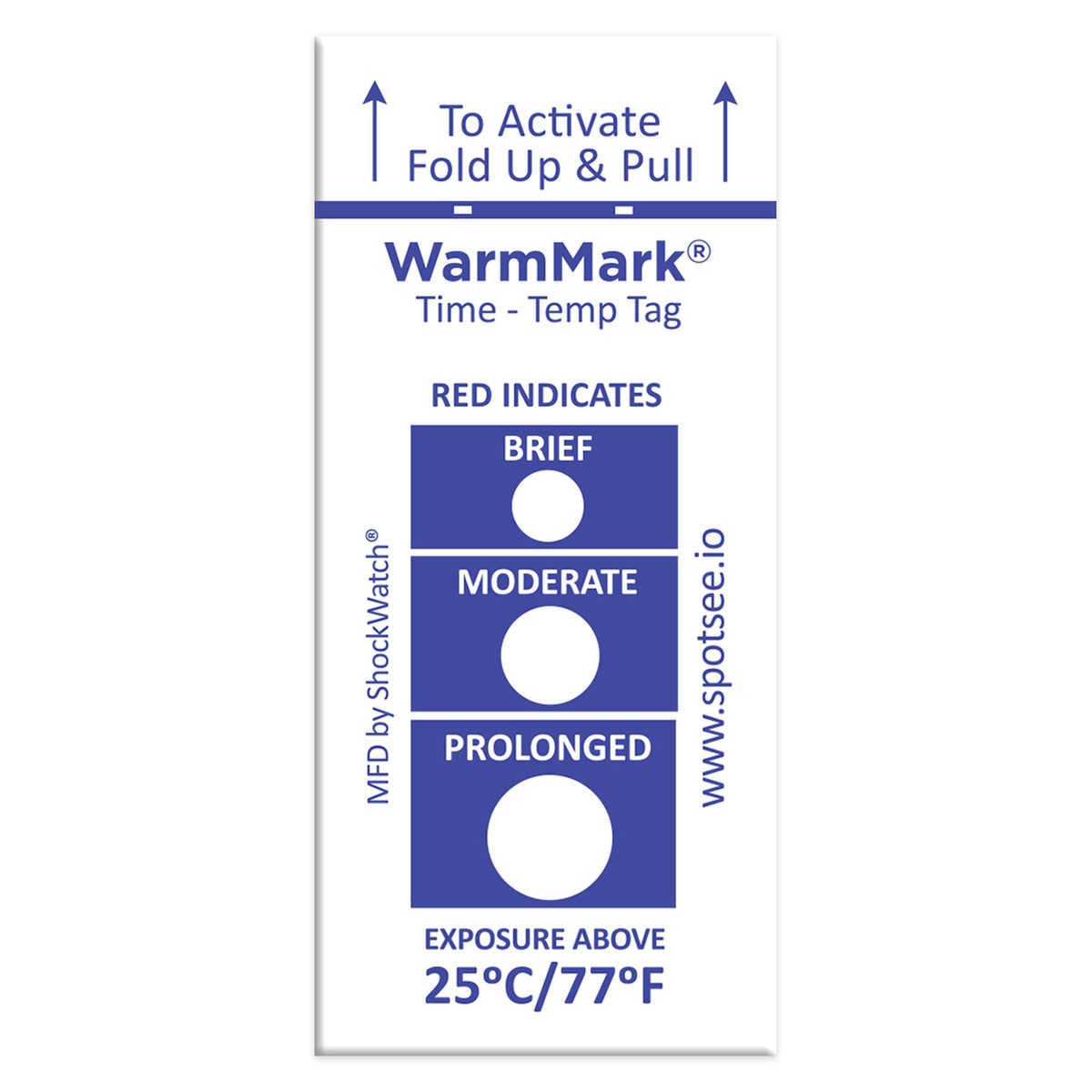 SpotSee WM 25/77 10PK WarmMark Short-Run 25C/77F (Pack of 10)