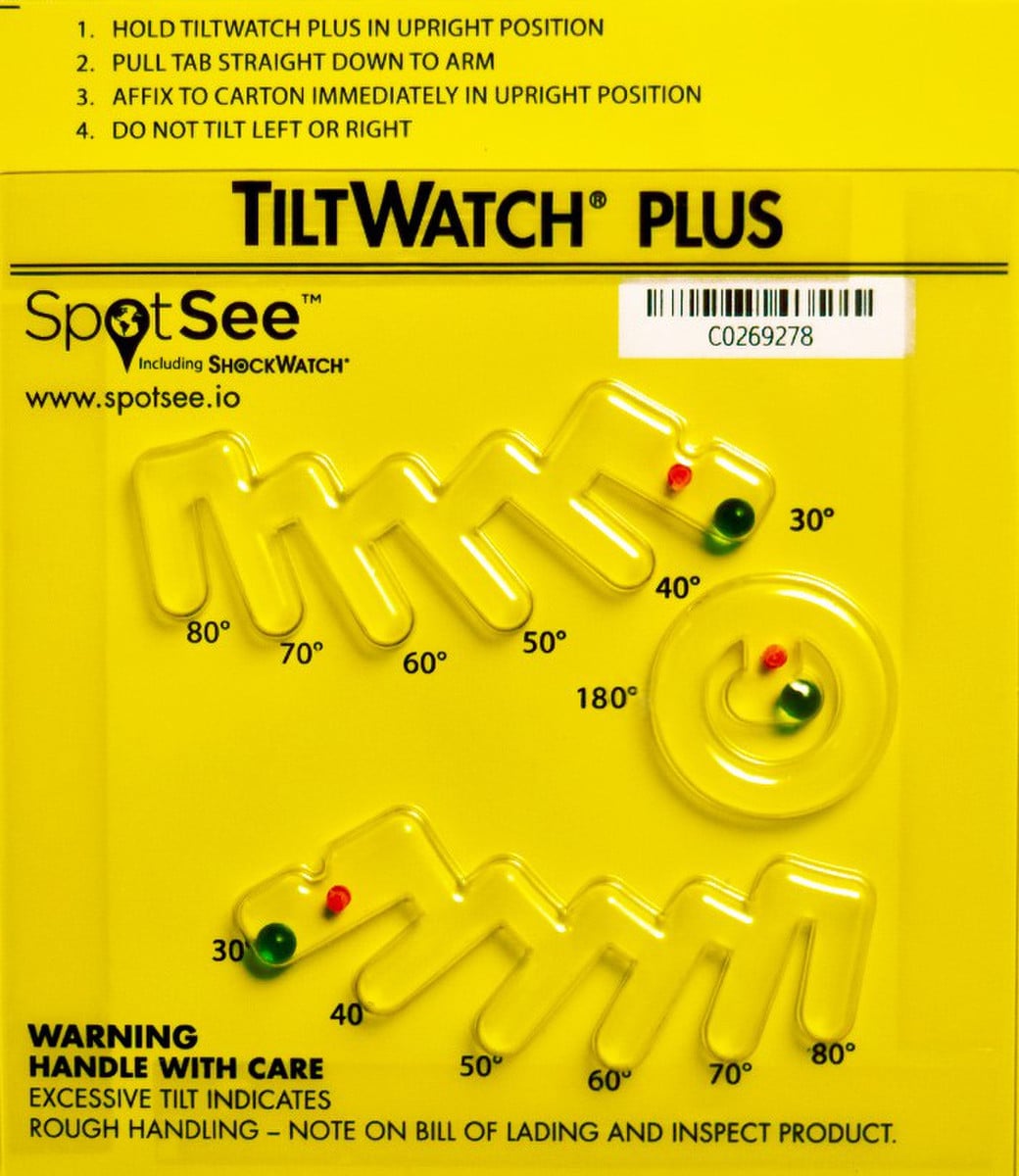 SpotSee 24114 TiltWatch Plus - Includes Companion Label