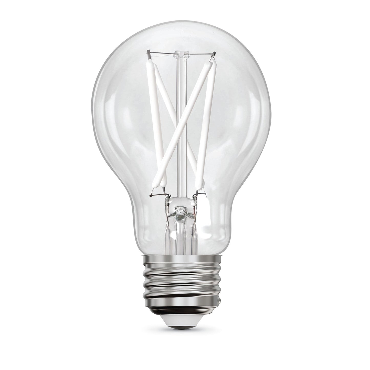 Feit Electric A1960CL927CAWFIL2CAN 8.8W (60W Equivalent) Soft White (2700K) A19 (E26 Medium Base) Dimmable Exposed White Filament LED Light Bulb (2-Pack)