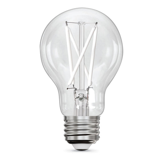 Feit Electric A1960CL950CAWFIL2CAN 8.8W (60W Replacement) Daylight (5000K) A19 (E26 Medium Base) Dimmable Exposed White Filament LED Light Bulb (2-Pack)