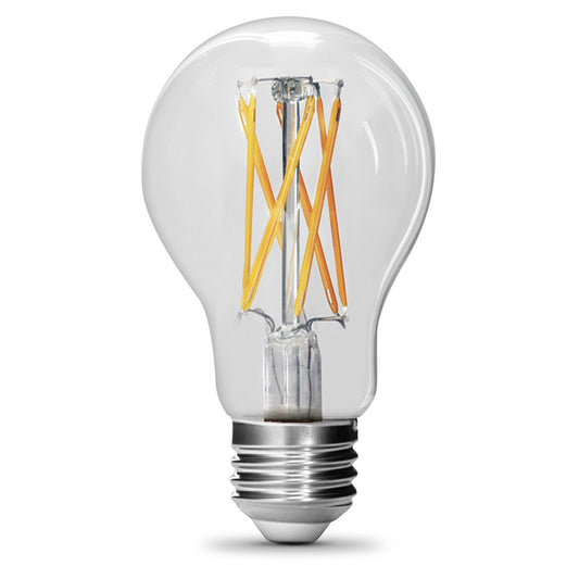 Feit Electric A1975CL927CA/FIL/2 12W (75W Replacement) Soft White (2700K) A19 (E26 Base) Dimmable Clear Glass Enhance LED Filament Light Bulb (2-Pack)