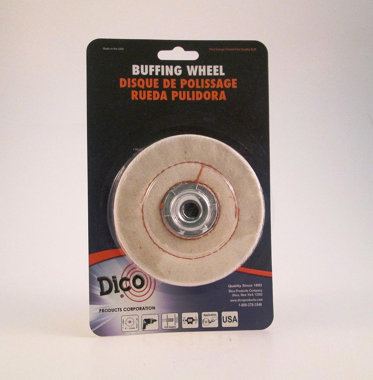 Dico 527-41-4 Cushion Sewn 4-Inch Diameter 3/4-Inch Thick Buffing Wheel