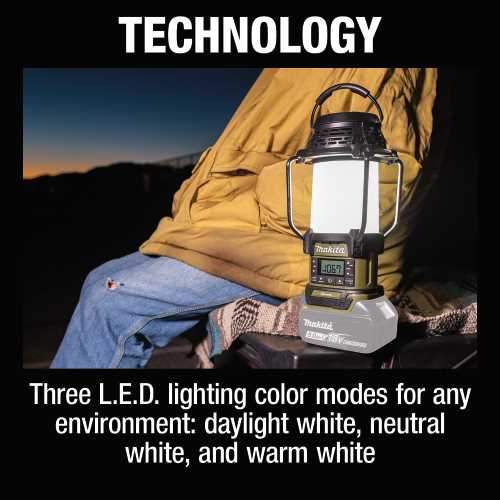 Makita ADRM13 Outdoor Adventure, 18V LXT® Bluetooth® Radio and L.E.D. Lantern, Tool Only