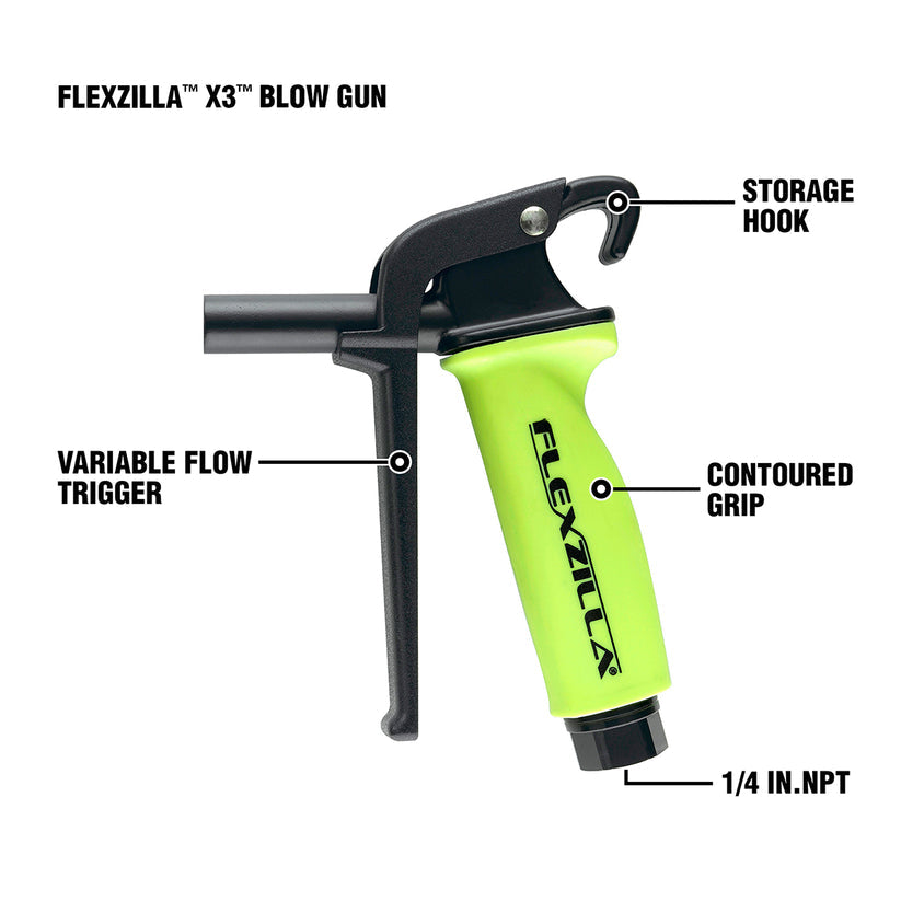 FlexZilla AG1211FZ X3 Blow Gun Kit 11-Piece