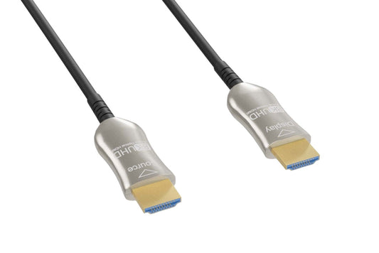 CompuCablePlusUSA AHM8K60CMP-150 8K HDMI 2.1 Cable with Built-in Signal Booster, 8K/Ultra High Definition (UHD) High-Speed Hybrid Active Optical Cable (AOC) Plenum-Rated (CMP) 8K60Hz, 48 Gbps, M/M, 150 FT