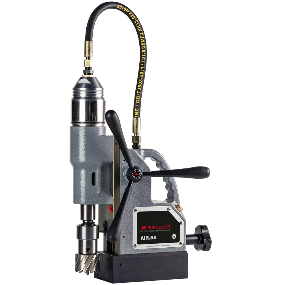 Euroboor AIR.55 Pneumatic Magnetic Drilling Machine, 55Mm - 2 3/16", 6.3 Bar.