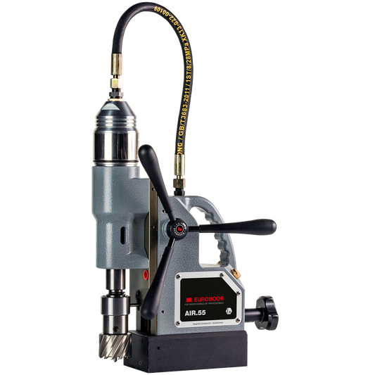 Euroboor AIR.55 Pneumatic Magnetic Drilling Machine, 55Mm - 2 3/16", 6.3 Bar.