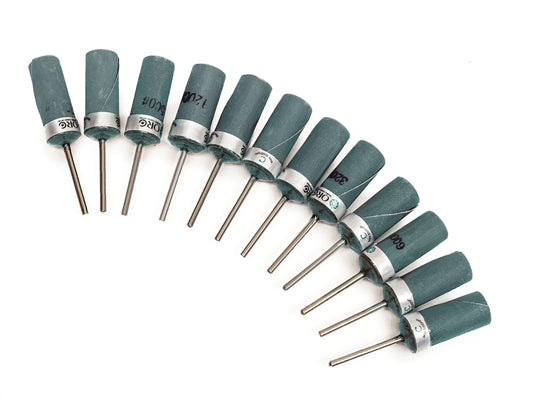 Foredom AK12148 Asst. Set, 12, Sandpaper Roll, Matadore,Mounted, 3/32" Shank