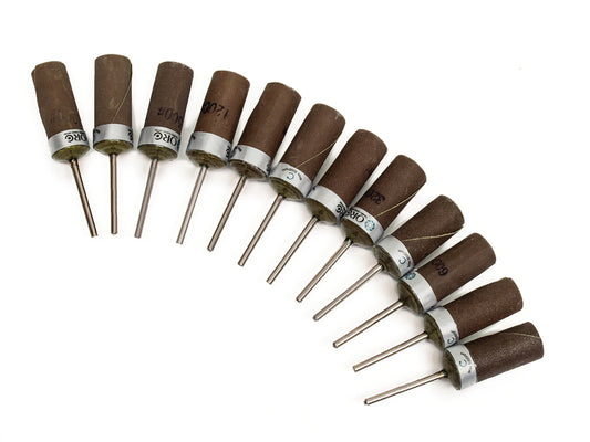 Foredom AK12151 Asst. Set, 12, Sandpaper Roll, Kovax,Mounted, 3/32" Shank