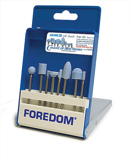 Foredom A-CK8144 Ceramcut Blue, Mounted, Cyl, Sm, 1/8