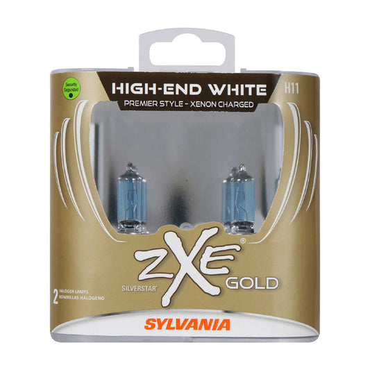 Sylvania Automotive Am1710205F1 Sylvania H11 Silverstar Zxe Gold Halogen Headlight Bulb, 2 Pack