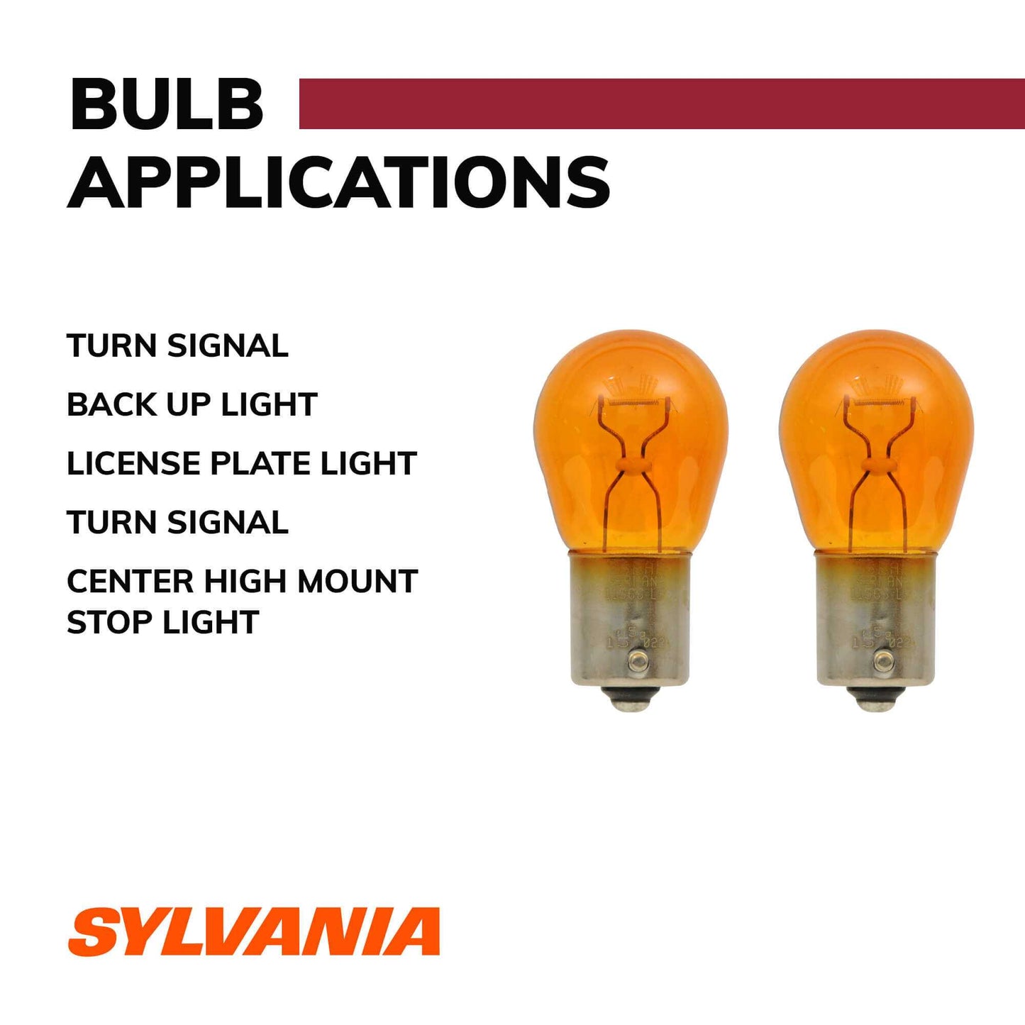 Sylvania Automotive Am3453707Ec Sylvania 1156A Long Life Mini Bulb, 2 Pack