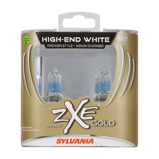 Sylvania Automotive Am4474804F1 Sylvania 9012 Silverstar Zxe Gold Halogen Headlight Bulb, 2 Pack