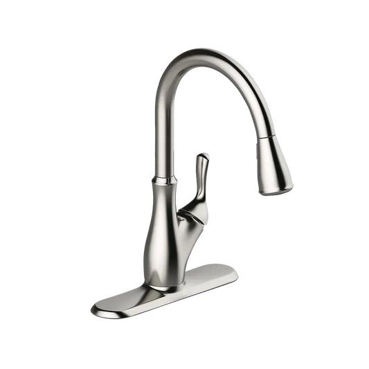 Matco-Norca AN-151SS Angelic Single Handle Pull-Down Kitchen Faucet, Stainless Steel
