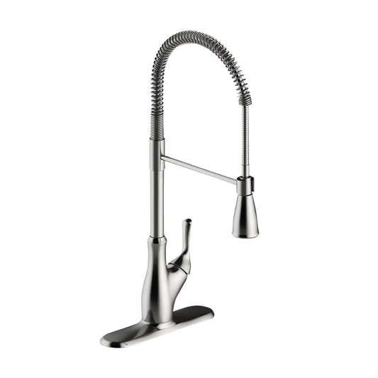 Matco-Norca AN-155SS Angelic Single Handle Industrial Kitchen Faucet, Stainless Steel