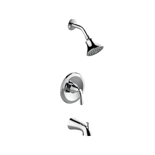 Matco-Norca AN-730CJP Angelic Single Control Tub & Shower Trim, Slip On Diverter Spout, Job Pack, Chrome