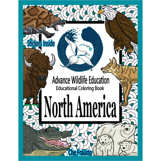 Paradise Clay AWE014 North America Advanced Wildlife - Educational Coloring Book