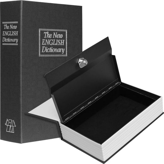 Barska AX11680 Dictionary Book Lock Box with Key Lock, Black