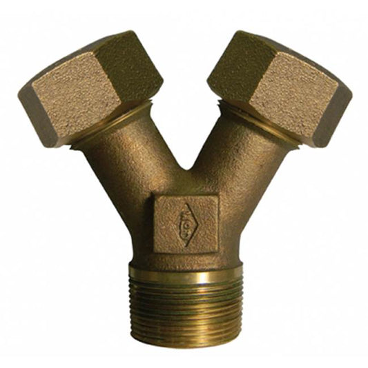 A.Y. McDonald 5127-164 708Y2Mt 1 1/2X1 Y-Branch Mnpt X (Two) Cts -Nl