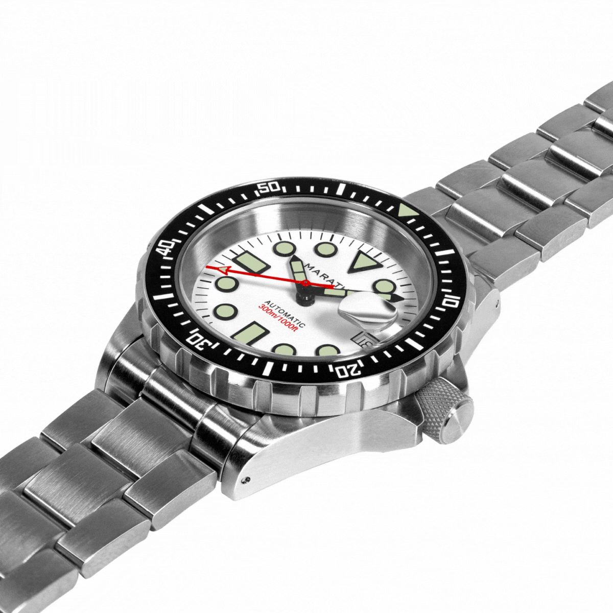 Marathon WW194006SS-2501 Arctic Edition Original SAR Diver's Automatic (41mm) White Dial / Stainless Steel Bracelet
