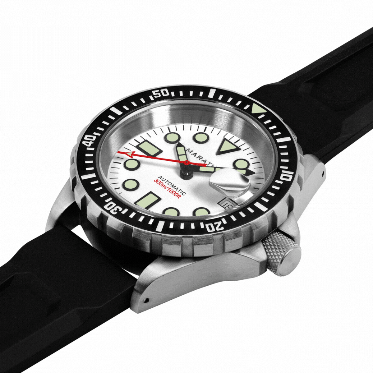 Marathon WW194006SS-2530 Arctic Edition Original SAR Diver's Automatic (41mm) SS/BKSS, 3pc Rubber