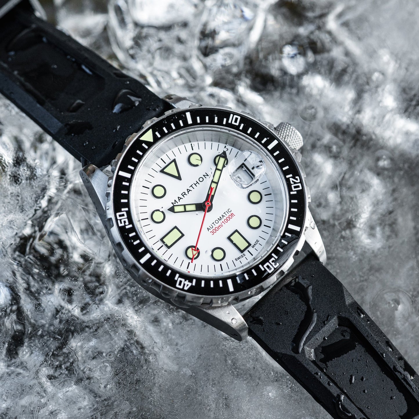Marathon WW194006SS-2530 Arctic Edition Original SAR Diver's Automatic (41mm) SS/BKSS, 3pc Rubber