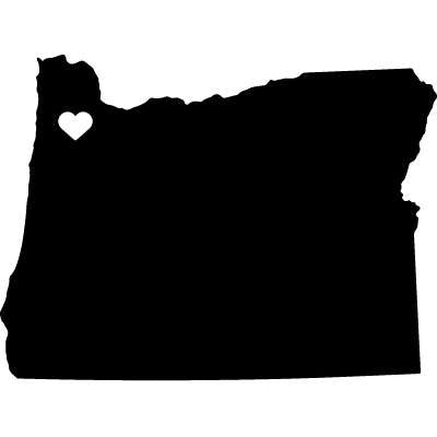 Paradise Clay CMG099 Oregon w/ Heart over McMinnville MAGNET