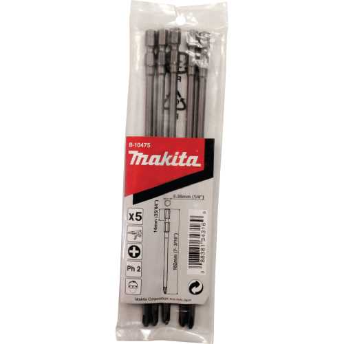 Makita B-10475 #2 (7‘3/16") Phillips Power Bit, 5/pk