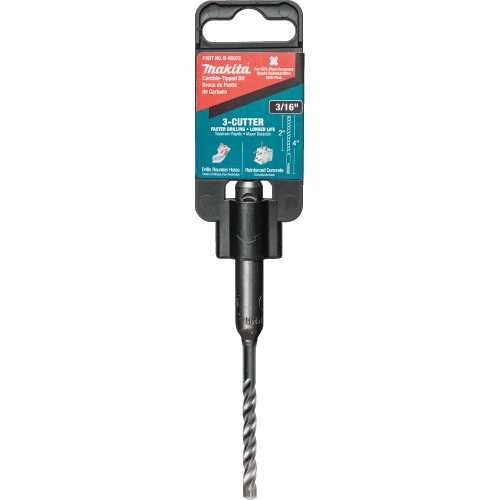 Makita B-60975 3/16" x 4" SDS‘PLUS Bit, 3‘Cutter