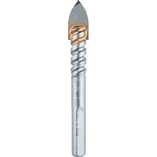 Makita B-68987 1/2" x 4" Glass and Tile Bit, 3 Flat Shank