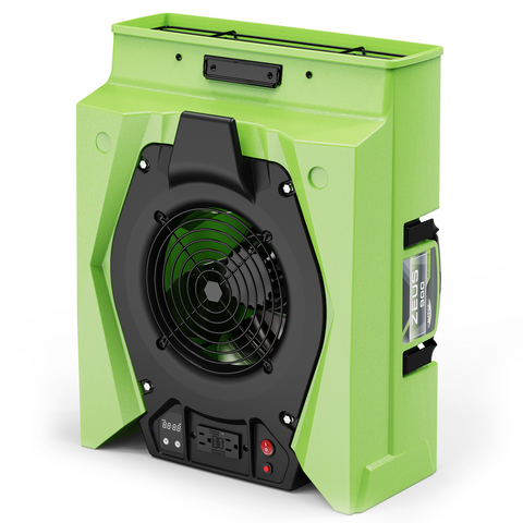 AlorAir Zeus 900 Air Mover Professional Dryer for Carpets, Walls, Floors, 950 CFM with 1.8 Amps, Variable Speed, High Velocity Airflow, Circult Breaker Protection - Green