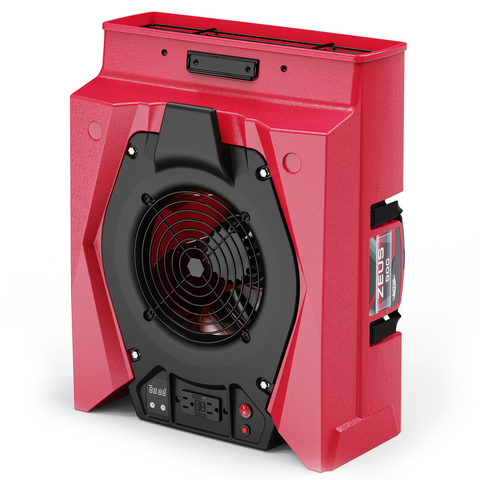 AlorAir Zeus 900 Air Mover Professional Dryer for Carpets, Walls, Floors, 950 CFM with 1.8 Amps, Variable Speed, High Velocity Airflow, Circult Breaker Protection - Red