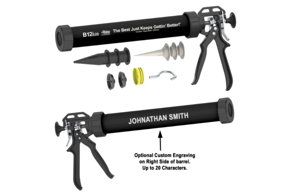 Albion Engineering B12S20(COLOR) Color Rush – 20oz B-Line Manual Sausage Gun w/ Color Barrels